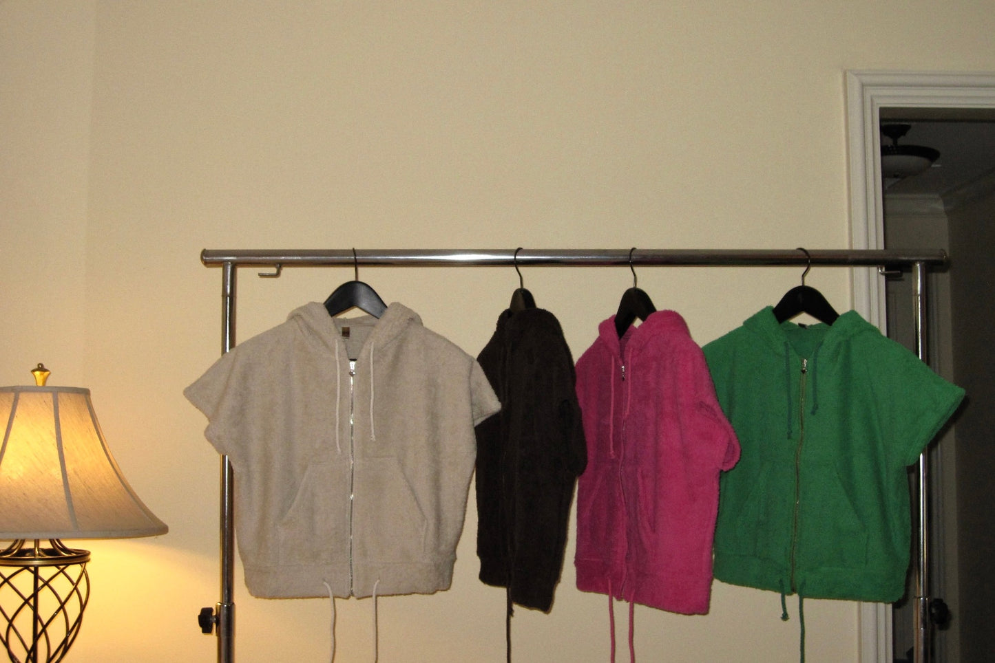 Cute Terry Zip Up Hoodie Green