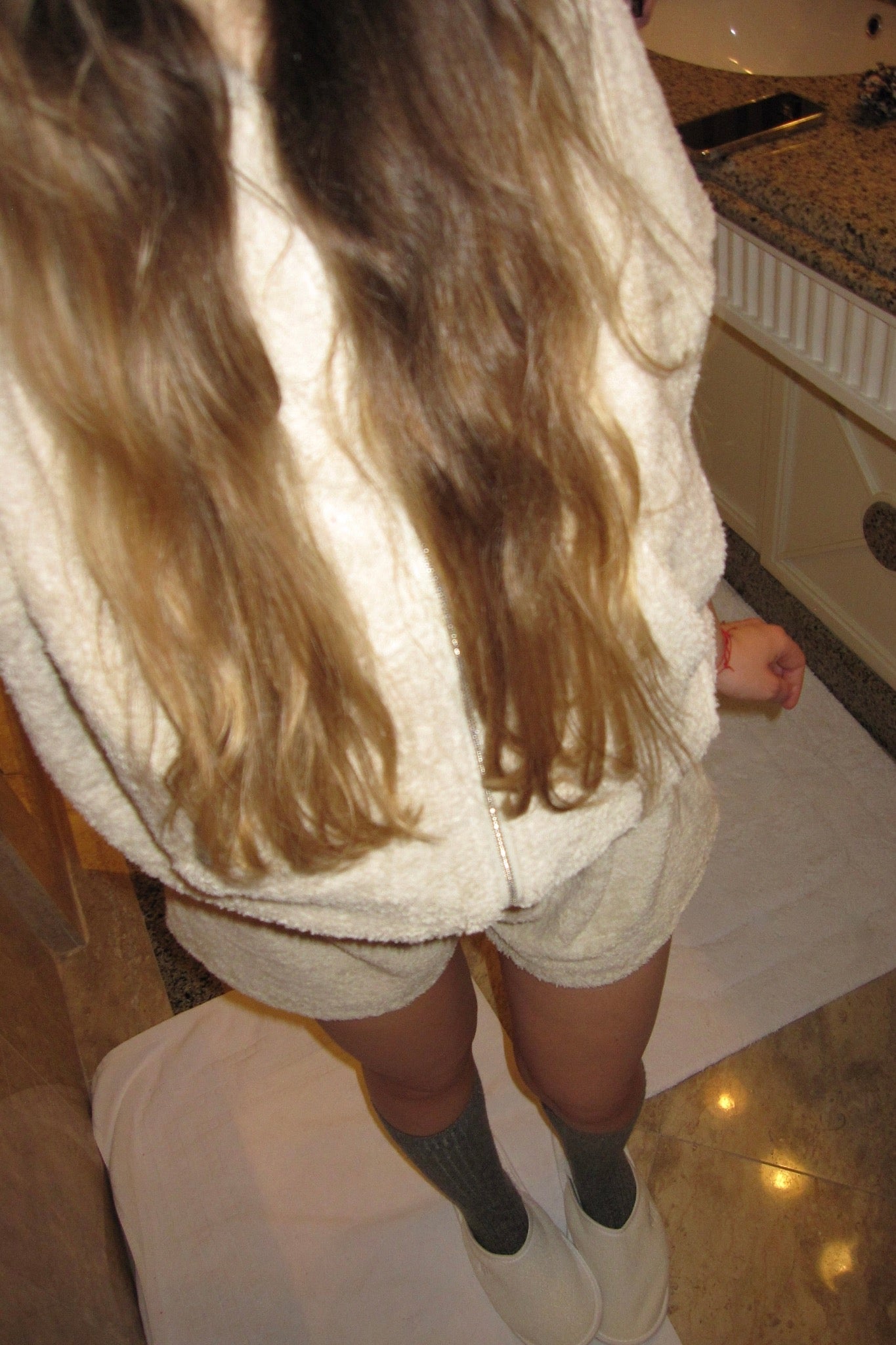 Cosy Terry Beige Shorts