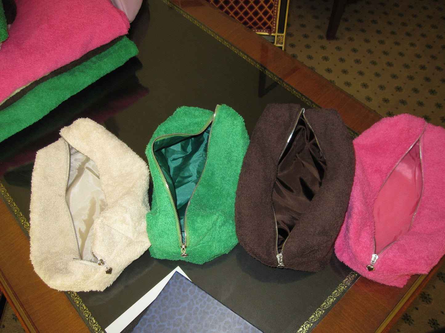 Terry Pink Cosmetic Bag