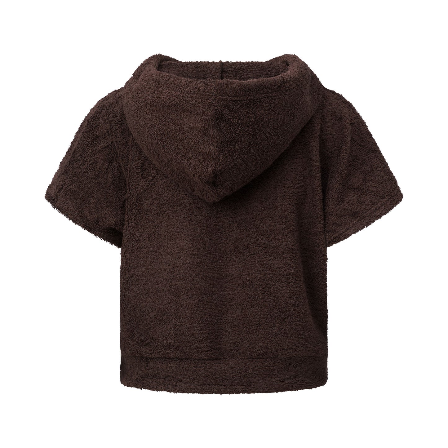 Cute Terry Zip Up Hoodie Brown